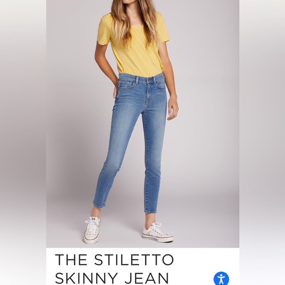 Dark denim current/elliot stiletto jean